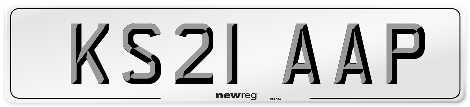 KS21 AAP Number Plate from New Reg